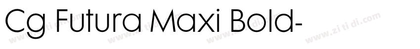 Cg Futura Maxi Bold字体转换
